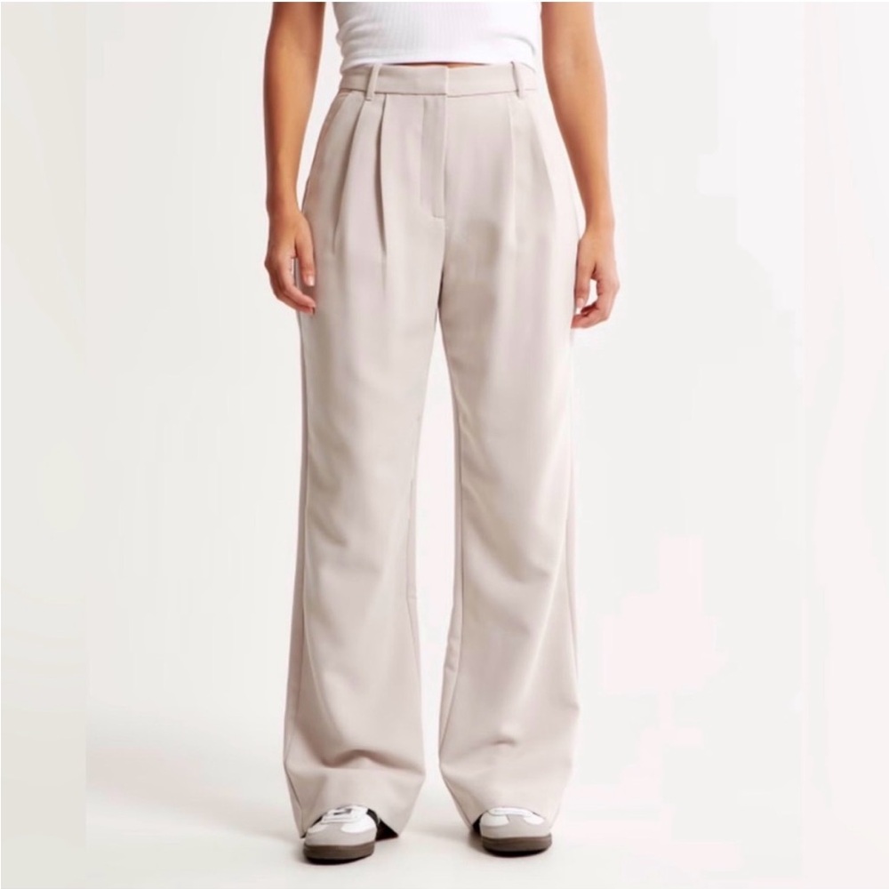 Abercrombie & Fitch women’s curve love wide leg trouser pants sz 0 regular